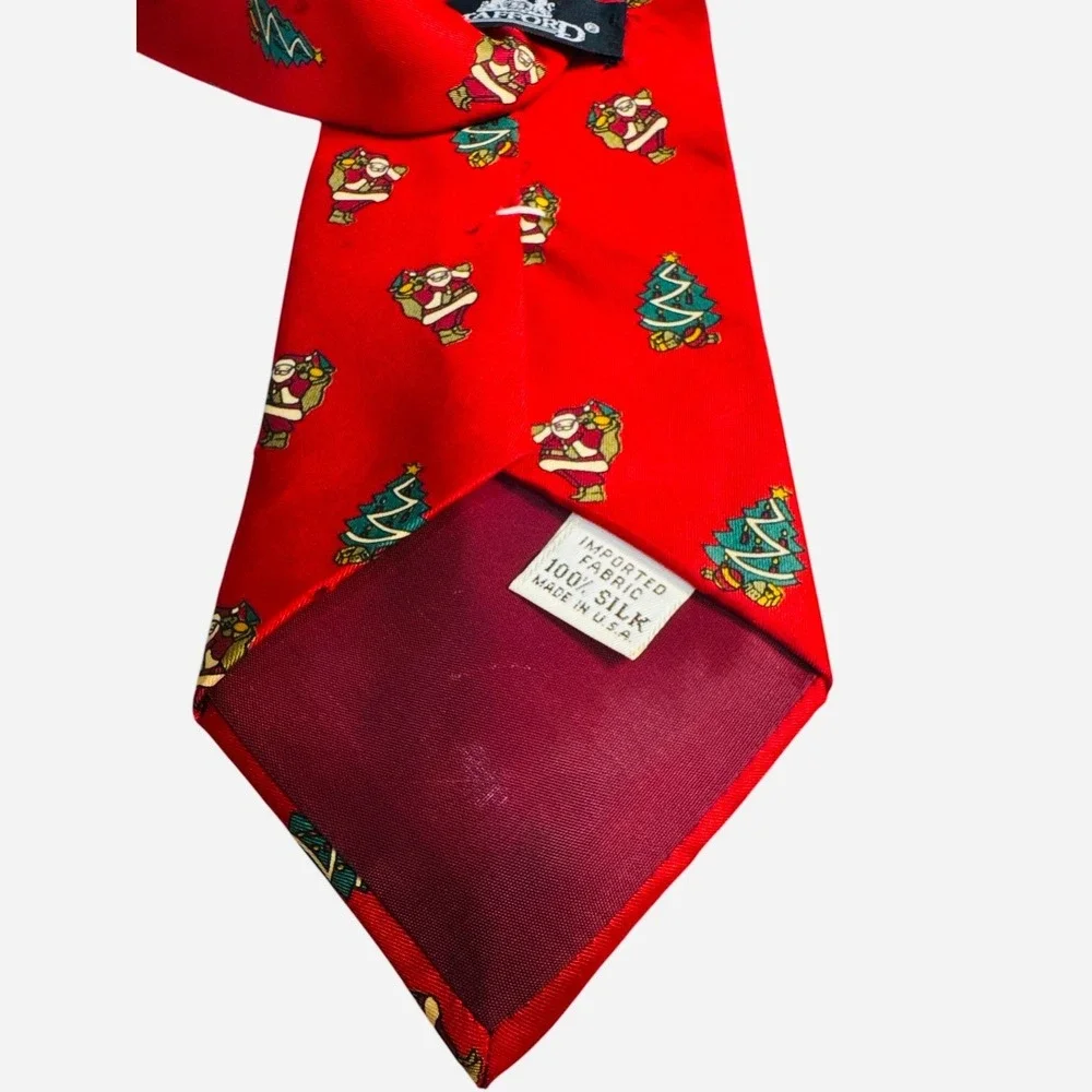 Stafford Noel Keith Daniels‎ Christmas Silk Necktie Lot 3Pc Preowned Holiday